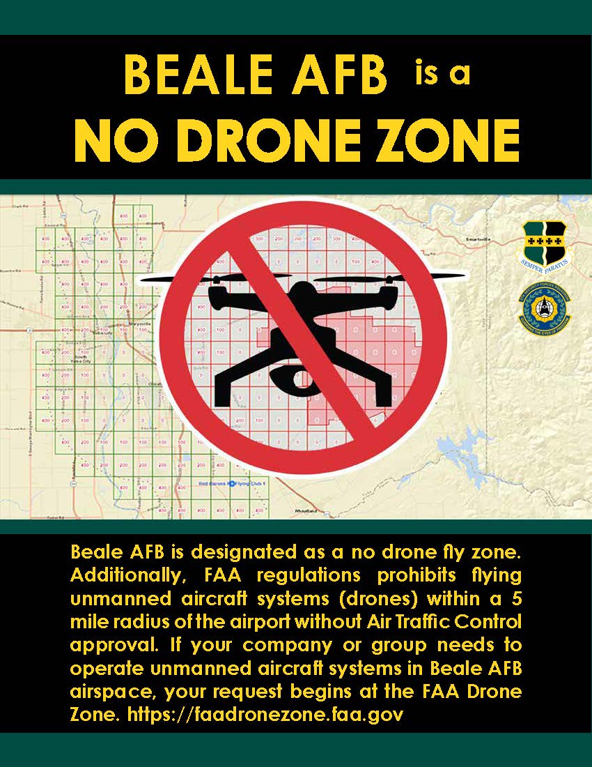 Beale AFB is a NO Drone Zone